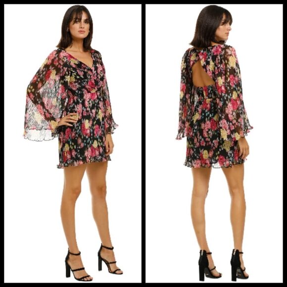 💕TALULAH💕 Midnight Fiesta Mini Dress ~ Floral Print Small S NWOT - Picture 3 of 12